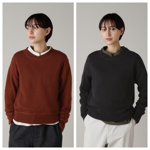 日本代购MHL23AW细美利奴羊毛小V领套头毛衣PURE WOOL 橘红色灰色