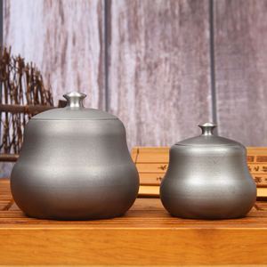 纯锡茶叶罐葫芦型锡罐便携旅行茶罐茶盒家用金属密封罐茶具定制