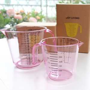 厨房家用带刻度塑料量杯透明计量杯多功能烘焙工具