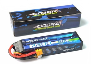 COBRA 3S 11.1V 7200MAH 90C UDR/大E竞赛锂电池 XT60 TRX4头