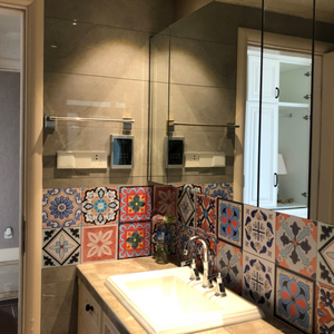 卫生间瓷砖防水贴纸厨房浴室装饰墙贴防油防潮自粘欧式洗手池贴画