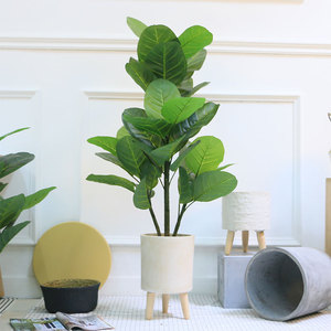 高品质仿真植物橡树盆栽北欧室内客厅绿色简约创意假绿植装饰摆件