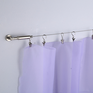 不装锈钢晾衣绳钢丝绳浴帘隔断轨道阳台打孔隐形窗帘架简易挂道线