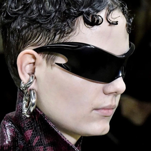 新款运动太阳眼镜男女通用欧美个性连体炫彩反光走秀墨镜搞怪嘻哈