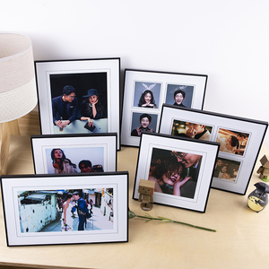 韩式简约结婚照水晶桌摆相框摆台窄边框宫格洗照片儿童宝宝照片框
