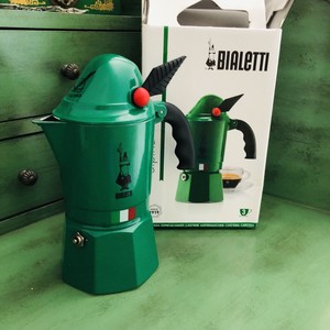 【官方正品】意大利bialetti比乐蒂摩卡壶意式咖啡机限定绿色军团