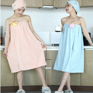 日本代购速干浴巾女夏高级家用纯棉吸水大人浴裙可穿可裹巾2022款