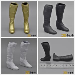 Hottoys1/6兵人模型HT美国队长3黑寡妇5.0长筒靴高筒靴皮靴鞋子