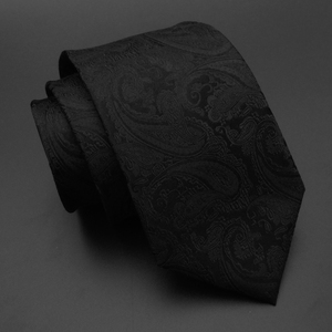 KAYJOUN桑蚕丝领带 时尚韩版学生 男正装商务 8cm黑色领带 礼盒装