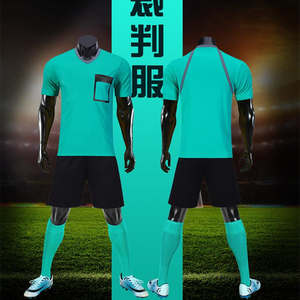 新款专业足球比赛裁判服套装男中超短袖运动裁判服组队定制足球服