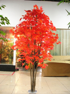 帝景工艺*仿真植物仿真树假树装饰客厅办公花园 5杆2米红枫树