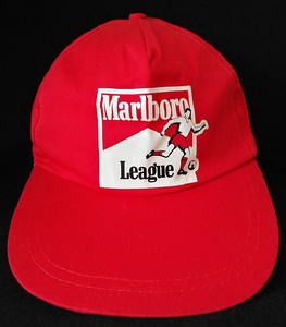 早期90年代万宝路足球甲A联赛纪念品遮阳帽工作帽老帽子 保存全新