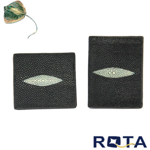 泰国ROTA男士大珠珍珠鱼皮夹横竖款钱包真皮钱包短款钱夹