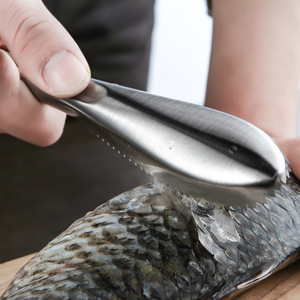 不锈钢锯齿式鱼鳞刨鱼鳞刮家用打麟器除鱼鳞器厨房杀鱼专用刷刀