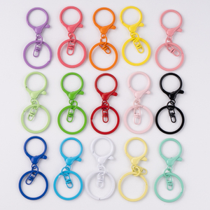 彩色合金龙虾扣8字扣钥匙圈3件套DIY手工饰品配件玩具挂扣钥匙扣