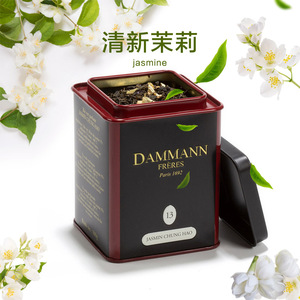 小众精品DAMMANN茉莉春毫绿茶叶法国进口天然茉莉花茶马卡龙原料
