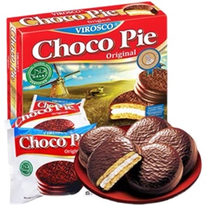 俄罗斯进口巧克力派饼干南韩饼小蛋糕甜点面包零食早餐独立盒336g