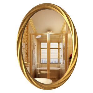 欧式式复轻奢浴室镜椭圆美壁挂装饰镜酒店卫尚美达生古间台镜子厕