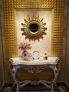 欧式美式法式客厅太阳装饰壁挂背景墙面玄关壁炉创意装修饰品挂镜