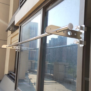 阳台晾衣神器不锈钢晒被单架挂窗内外护栏防盗网晾衣架晒衣置物架