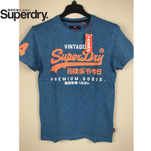 正品折扣Superdry极度干燥经典纯棉logo图案修身短袖T恤背心男士