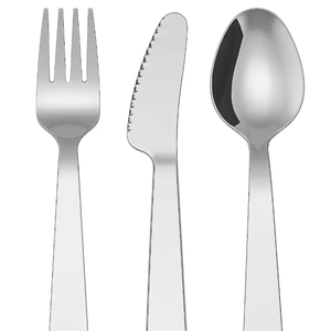 IKEA宜家代购费布勒 餐具3件套，不锈钢西餐具刀叉牛排儿童不锈钢