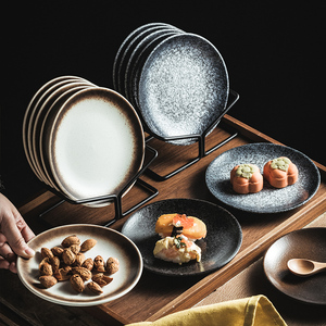 日式圆形小吃碟陶瓷餐具家用创零食意碟子小号商用调味碟吐骨碟