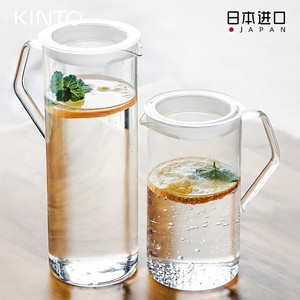 日本进口KINTO玻璃冷水壶耐高温开水壶 大容量饮料果汁壶柠檬水壶