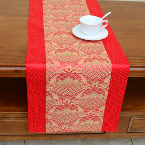 现代新中式桌旗古典禅意红木家具茶几玄关电视柜长条桌旗桌布2米