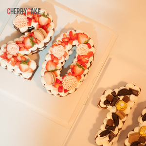 网红数字可可蛋糕上海同城生日祝寿宝宝草莓乳脂动物奶油裸蛋糕
