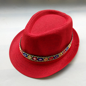 红色礼帽女士夏天英伦复古民族风帽子春秋2024新款时尚洋气遮阳帽
