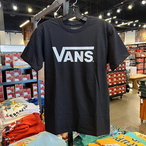 Vans范斯男士圆领短袖T恤夏季潮流印花LOGO舒适百搭全棉透气打底