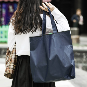 居家家日式尼龙手提袋大号单肩购物袋环保布袋子可折叠便携买菜包