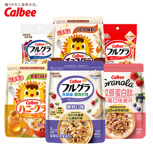 日本进口Calbee卡乐比水果麦片原味乳酸菌蜂蜜味即食巧克力燕麦片