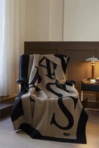 欧式高奢羊毛毯  阿拉善山羊绒毯子双面色织提花盖毯午睡沙发客厅