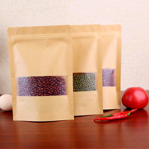 开窗牛皮纸袋自封袋防潮袋零食袋茶叶印刷袋食品塑料袋干果包装袋