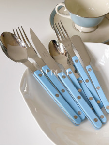 [YURUUI设计师]法国Sabre Paris小酒馆天空蓝西餐刀叉家用不锈钢
