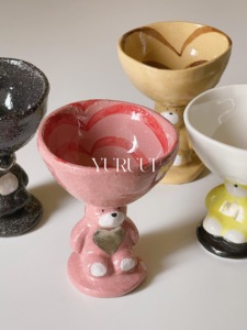 [YURUUI设计师]韩国Nightfruiti手工制作手绘陶瓷马克杯家居摆件