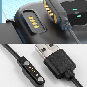 适用LOKMAT乐玛通 KW18 智能手表充电器USB数据线磁吸四针充电线