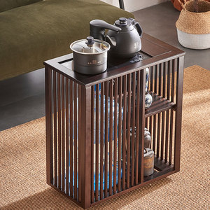 整装实木茶水柜可移动泡茶台阳台茶桌烧水壶一体茶几沙发边几茶架