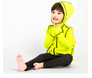 台湾后益HOII风格时尚连帽防晒外套夏季儿童服紫外线美肤平衡油脂