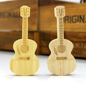 小提琴吉他U盘木头木质乐器音乐主题优盘创意礼品刻字LOGO定制DIY