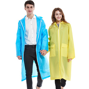 成人徒步拉链式雨衣户外长款透明防雨外套潮男女时尚旅行便携雨披