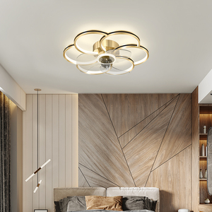 主卧室吸顶灯北欧现代简约蝴蝶型一体风扇灯个性创意led房间灯具