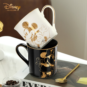 迪士尼米奇米妮马克杯情侣对杯陶瓷杯子女可爱创意办公室咖啡水杯