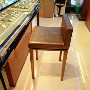 珠宝店专用椅不锈钢椅子金店收银台柜台高脚凳前台接待椅子眼镜店