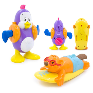 TOMY声效发条音乐唱歌游泳企鹅海狸动物戏水儿童洗澡玩具Aqua Fun