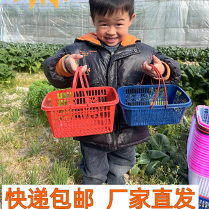 杨梅篮草莓篮水果采摘篮手提方形塑料2-12斤葡萄蓝子包邮