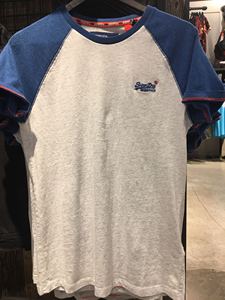 Superdry 极度干燥国内代购19新款男士经典Logo拼色纯棉T恤 短袖