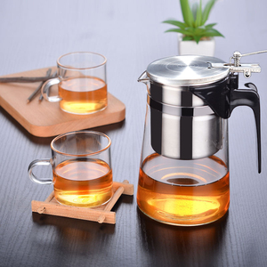 小象人泡茶壶玻璃飘逸杯茶水分离全过滤不锈钢内胆泡茶杯家用套装